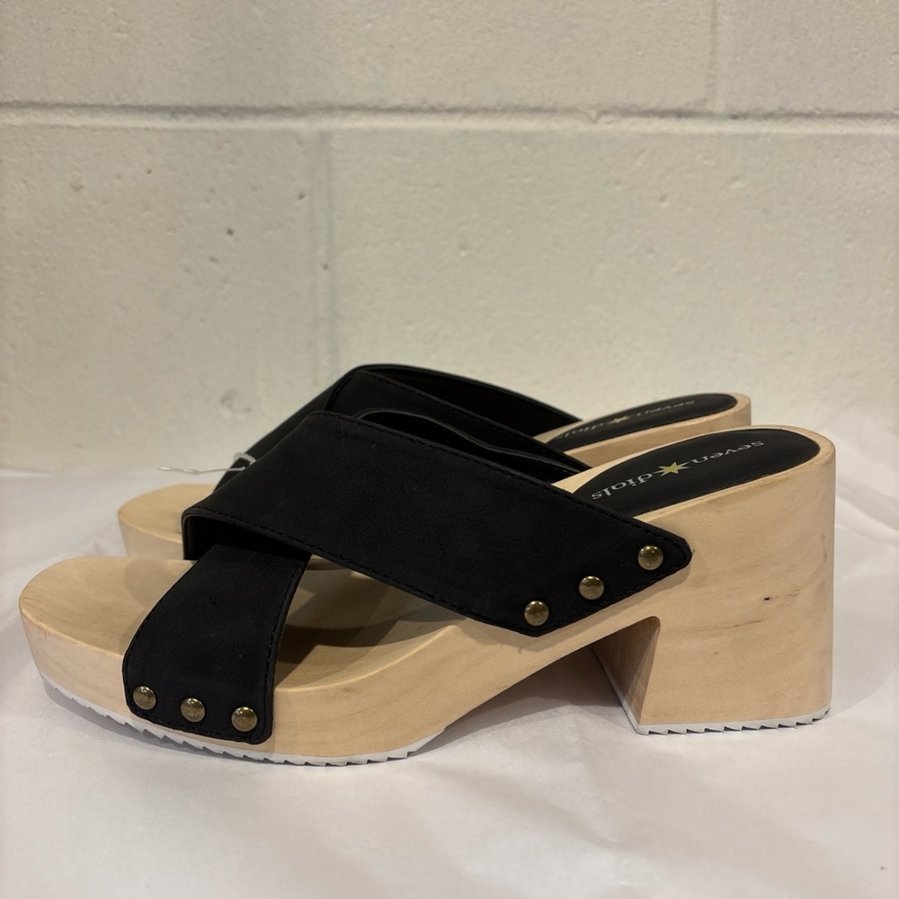 Seven Dials black block wooden sandals Malta